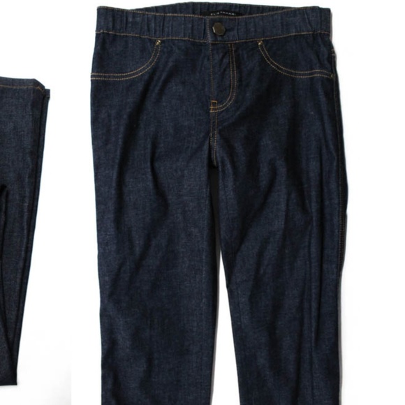 ELIE TAHARI BLUE COTTON STRAIGHT LEG JEGGING JEANS - Picture 2 of 7